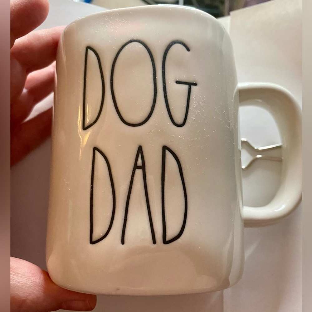 Rae Dunn, DOG DAD Mug.  New, never used, stored on shelf in cupboard.